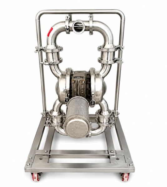 BOMBA NEUMATICA DOBLE DIAFRAGMA ACERO INOXIDABLE #11042